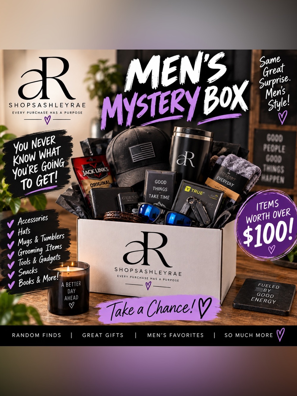 🎁 Men’s Mystery Box — $100+ Value!